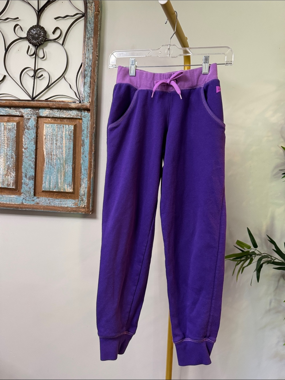 Nike rare vintage Girls two tone Purple Jogger Sweatpants 12-13